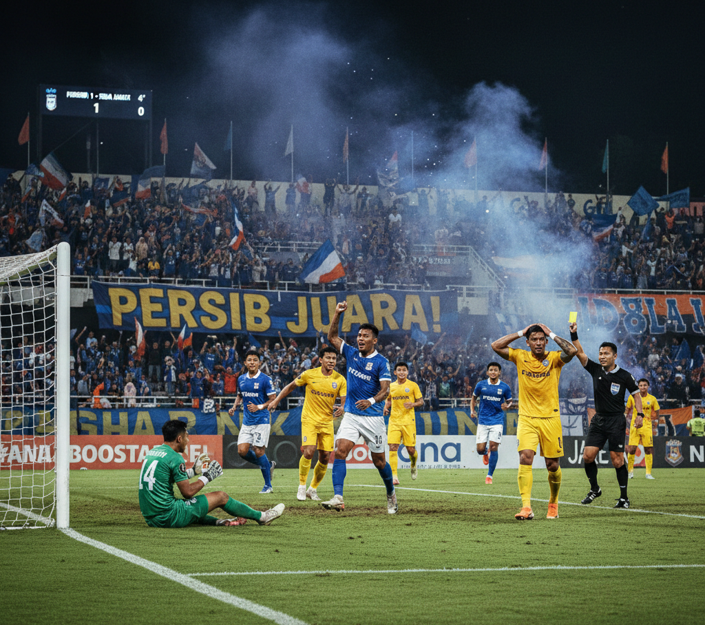 Persib Bandung vs Persija Jakarta: Gol Kilat Menit Awal, Kartu Merah Bruno, dan Magis Teja Paku Alam Bikin Stadion Bergemuruh