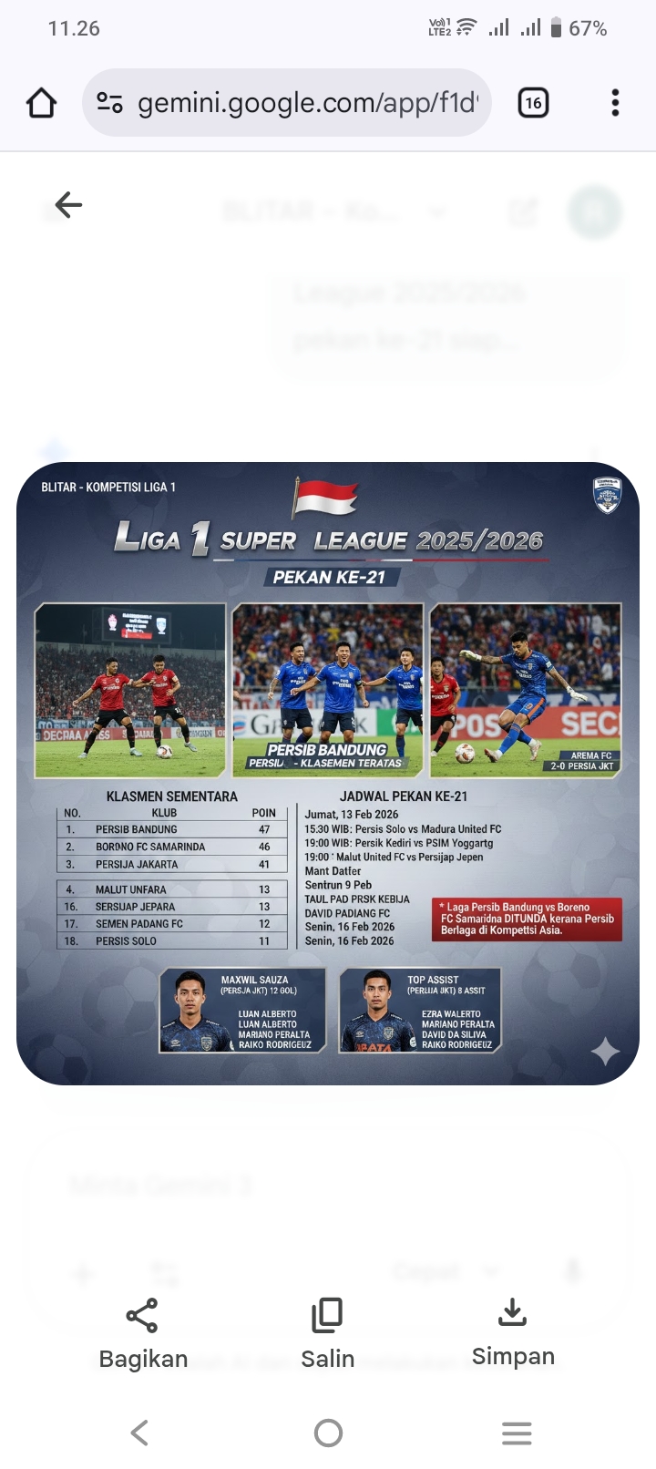 Jadwal Liga 1 Super League 2025/2026 Pekan ke-21 Lengkap: Big Match Bali United vs Persija, Persib Bandung Tunda Laga