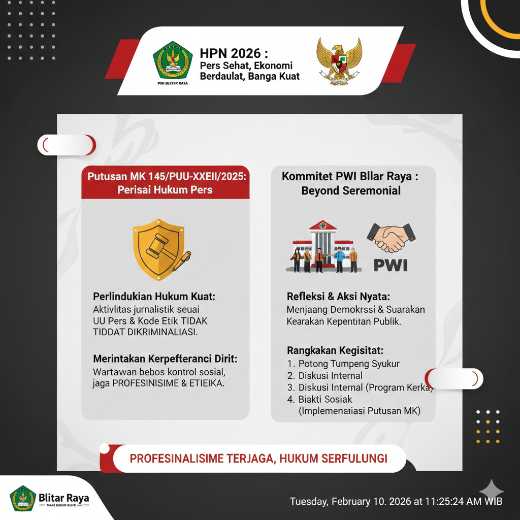 Tegaskan Perlindungan Hukum Wartawan Pasca Putusan MK