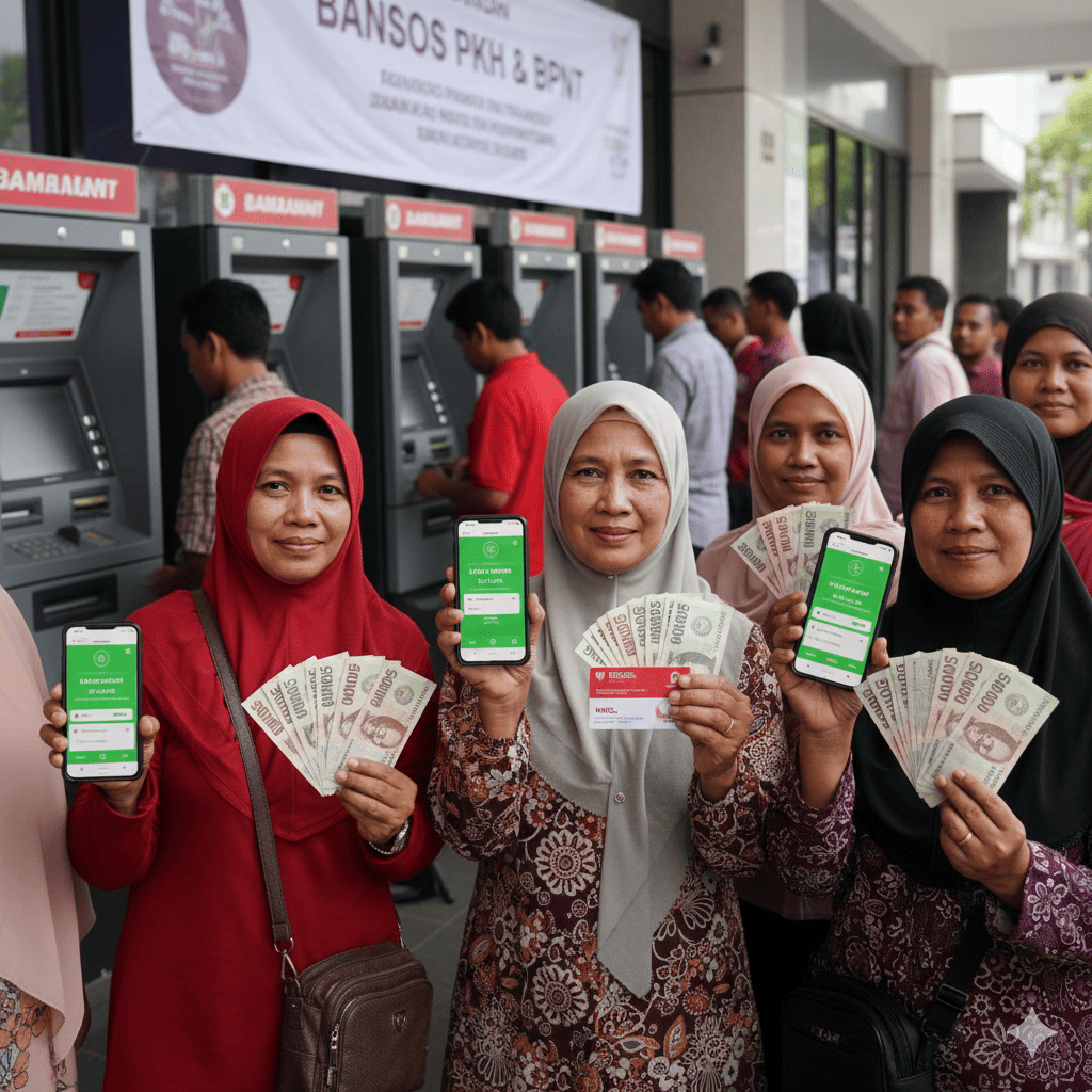 Kabar gembira! Bansos PKH Februari &amp; BPNT Tahap 1 masuk rekening. KKS lama tahun 2017-2021 cair serentak Rp600 Ribu, cek status SIKS-NG sekarang!