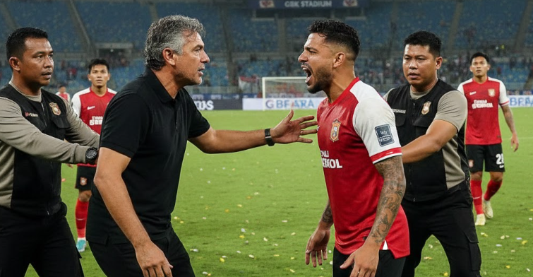 Persija Jakarta kalah dari Arema FC 0-2 di GBK! Mauricio Souza ungkap biang kerok kekalahan dan terlibat cekcok panas dengan Marcos Santos. Cek di sini!