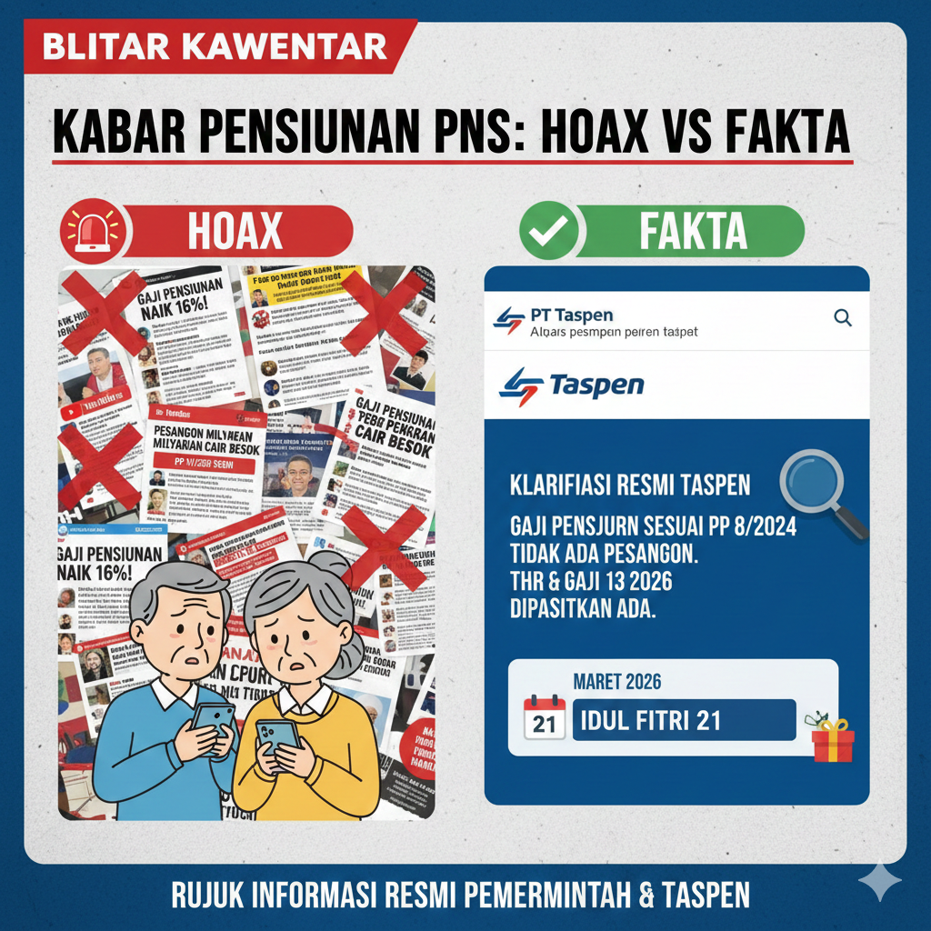 ❗ Viral Kabar Gaji Pensiunan Naik hingga 16 Persen dan Pesangon Cair, Ini Penjelasan Resmi Taspen yang Sebenarnya