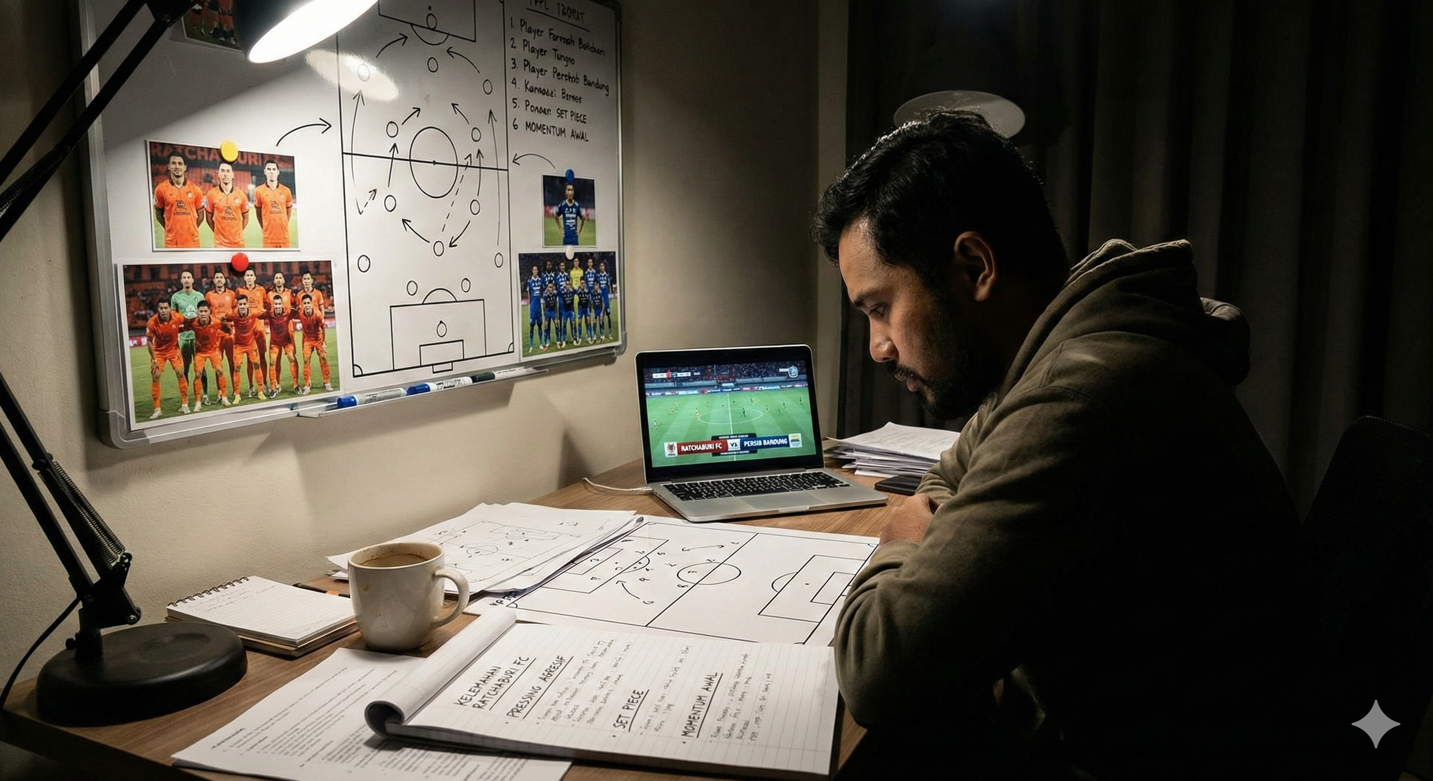Bocoran eksklusif! Eks analis bongkar kelemahan Ratchaburi FC. Persib wajib tekan sejak awal dan waspadai counter pressing mematikan lawan.