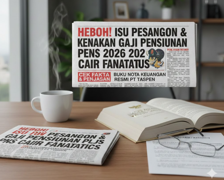 Isu pesangon dan kenaikan gaji pensiunan PNS 2026 viral! Cek fakta Buku Nota Keuangan APBN dan klarifikasi resmi PT Taspen agar tidak kena hoaks.