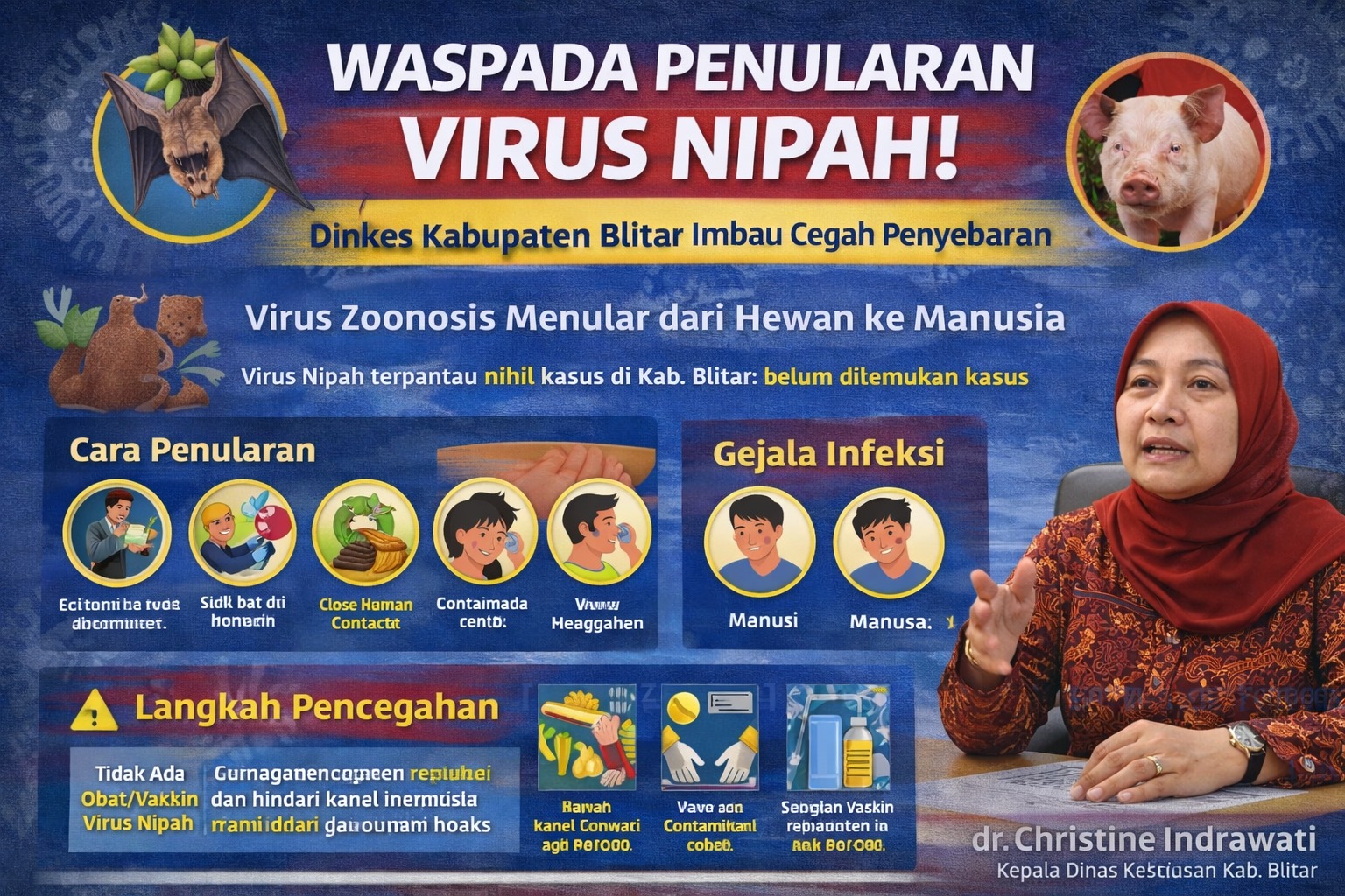 &lrm;Virus Nipah Masih Nihil Kasus &lrm;Dinkes Sudah Terbitkan SE