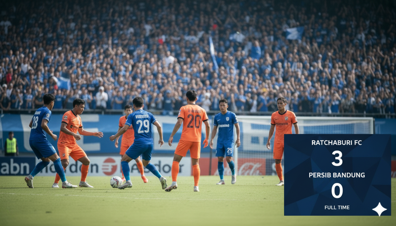 Hasil Persib Bandung terbaru: Kalah tipis di Thailand, Maung Bandung dominasi laga tapi gagal cetak gol. Akankah balas dendam di leg kedua?