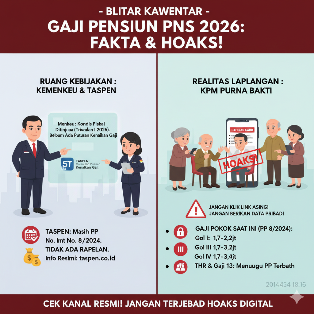 Menkeu tinjau keuangan negara 3 bulan kedepan soal kenaikan gaji PNS & Pensiunan 2026. Cek fakta TASPEN soal rapel dan jadwal THR 2026 di sini.