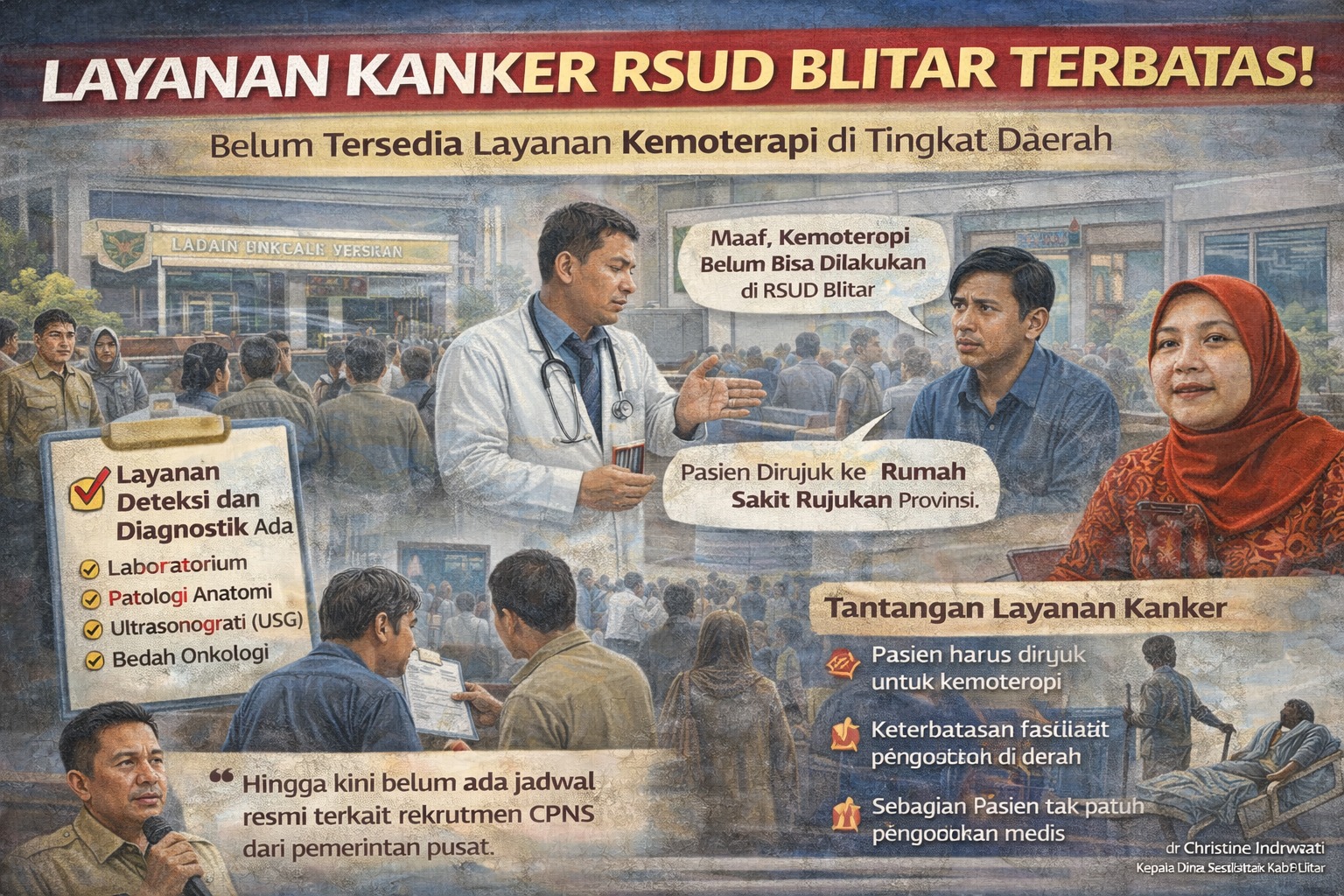 Fasilitas Layanan Kemoterapi Jadi Tantangan Besar RSUD Mampu Tegakkan Diagnosis Kanker &lrm;Sebagian Pasien Pilih Pengobatan Alternatif &lrm; 