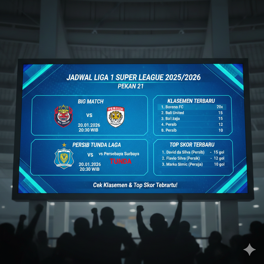 Jadwal Liga 1 Super League 2025/2026