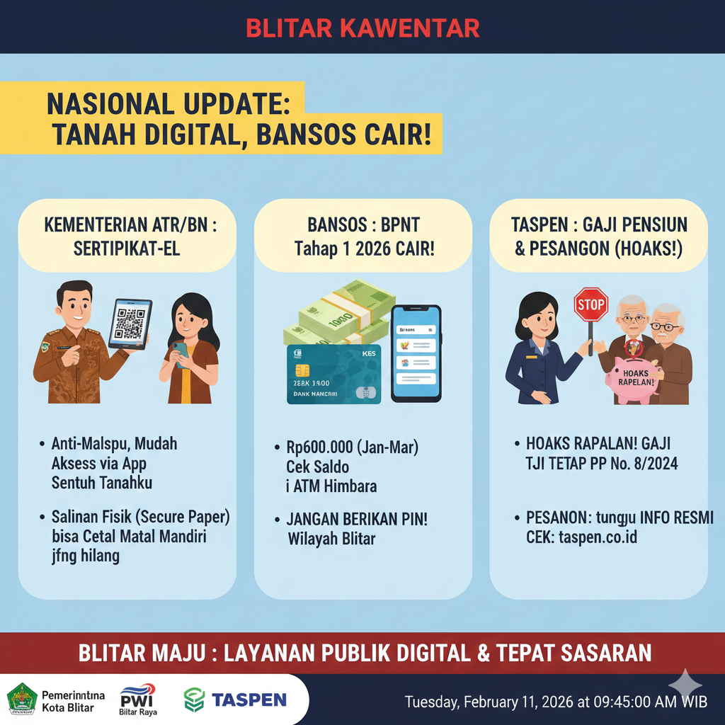 Simak panduan cek keaslian sertipikat tanah secara online lewat HP di aplikasi Sentuh Tanahku. Cek juga update BPNT Tahap 1 cair Rp600 ribu hari ini di Blitar.