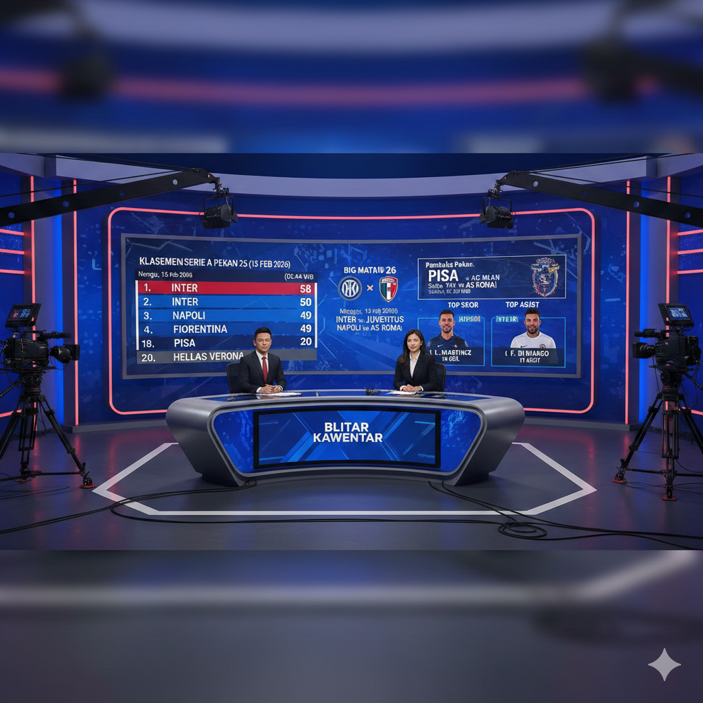 Jadwal Liga Italia pekan ke-25 menyajikan duel Inter Milan vs Juventus. Cek klasemen terbaru dan daftar top skor Serie A 2026 di sini.