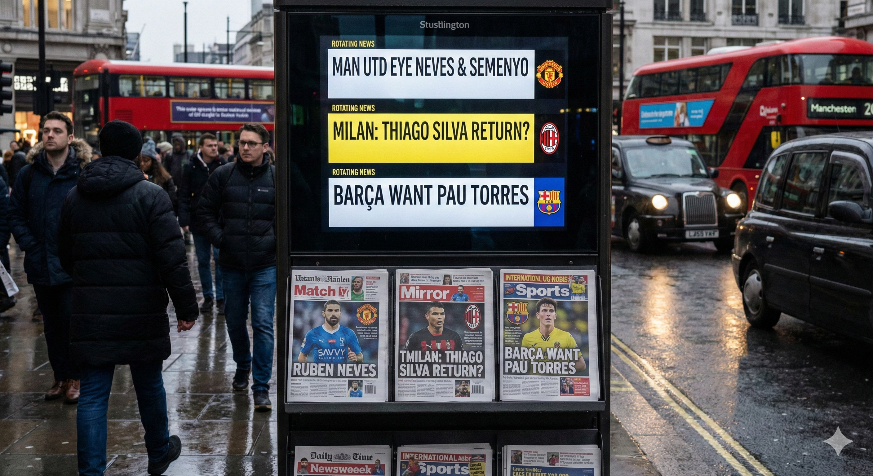 Bursa transfer Januari 2026 memanas! MU incar Ruben Neves dan Antoine Semenyo, sementara Milan siap pulangkan Thiago Silva.