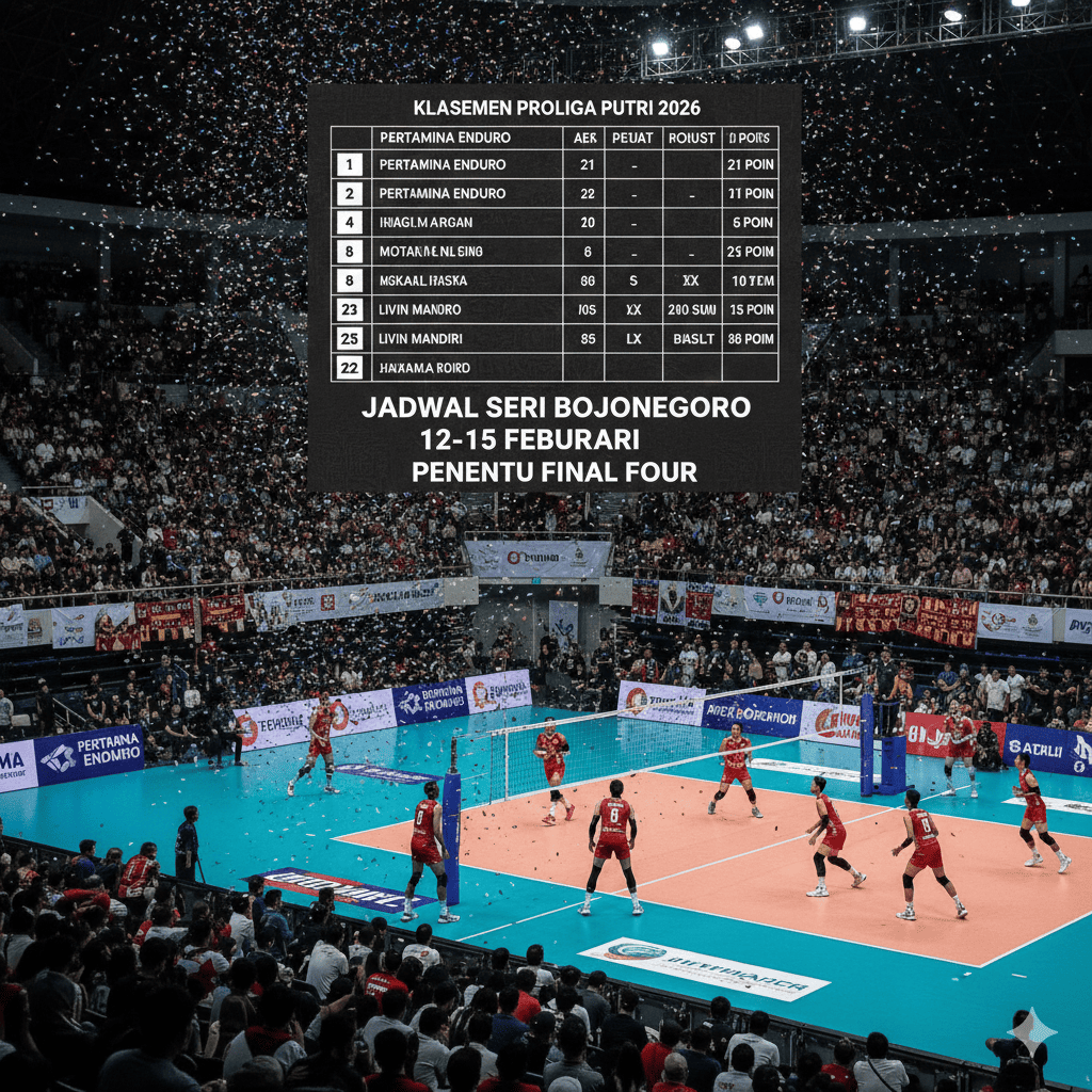 Klasemen Proliga 2026 Terbaru: Pertamina Enduro 21 Poin, Jadwal Seri Bojonegoro 12-15 Februari Jadi Penentu Final Four