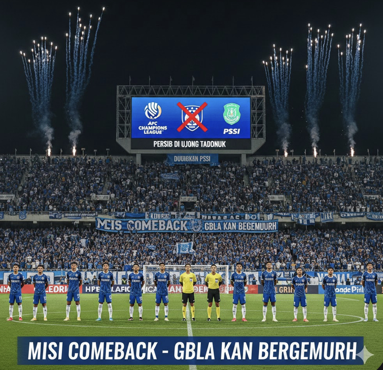 Persib Bandung AFC Champions League 2 di ujung tanduk. Dapat bantuan PSSI, Maung Bandung siapkan misi comeback di GBLA.