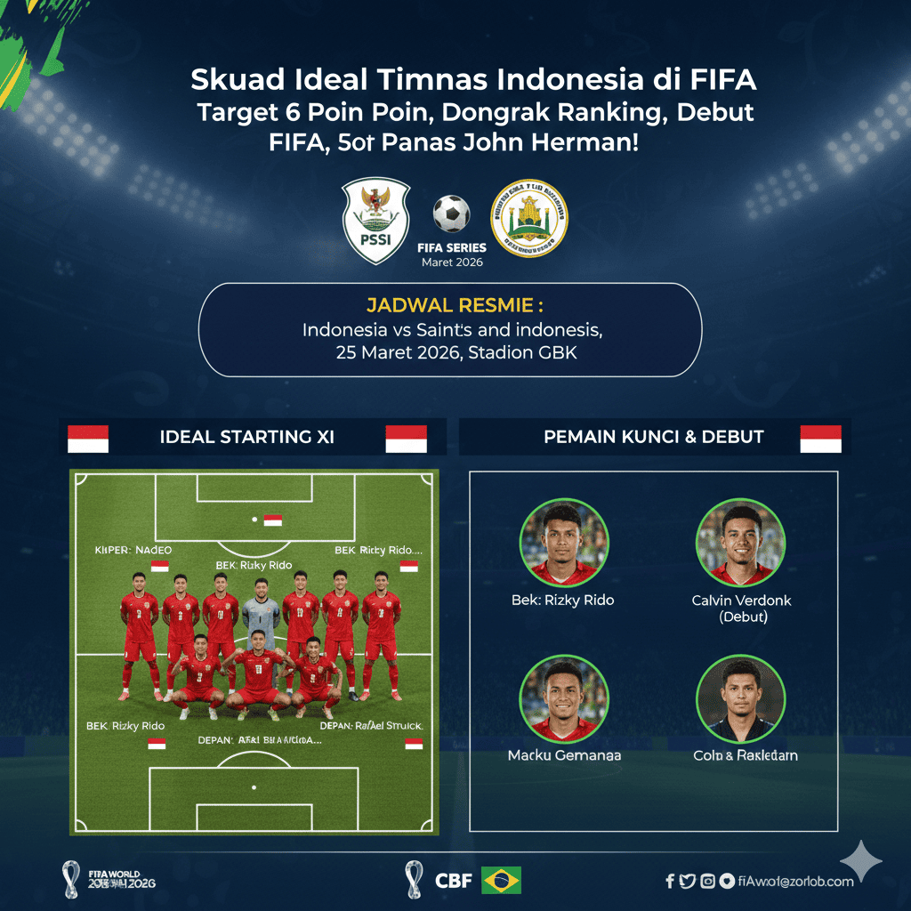 Skuad Ideal Timnas Indonesia di FIFA Series 2026: Target 6 Poin, Dongkrak Ranking FIFA, Debut Panas John Herman!