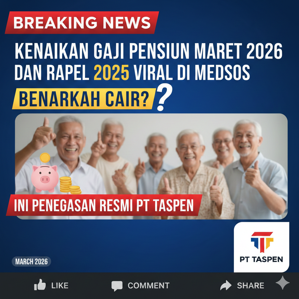 Kenaikan Gaji Pensiun Maret 2026.