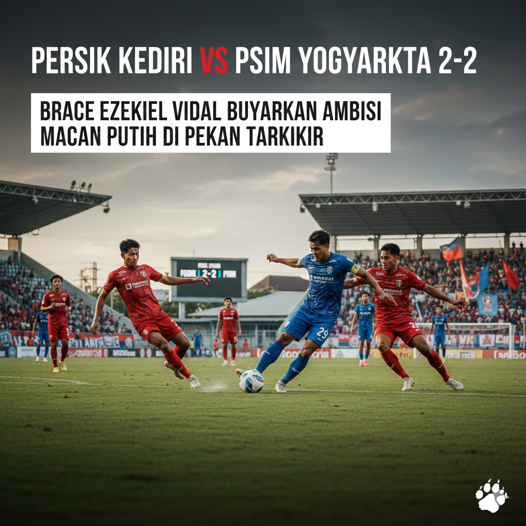 Persik Kediri gagal menang usai ditahan PSIM 2-2. Marcos Reina soroti lemahnya lini pertahanan.