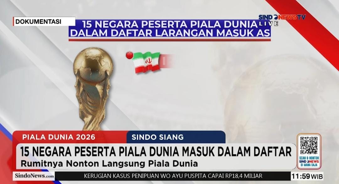 Tiket Piala Dunia 2026 tembus setengah miliar permintaan, tetapi kebijakan visa Amerika Serikat membuat fans terancam gagal menonton langsung.