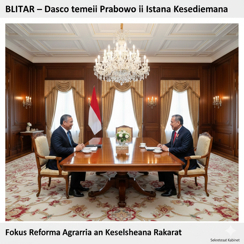 Dasco temui Prabowo di Istana Kepresidenan Jakarta.