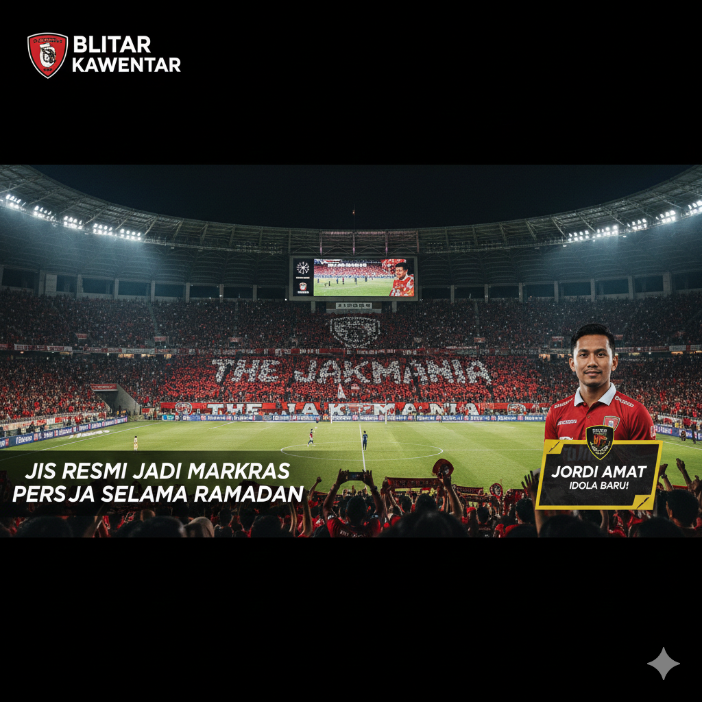 Persija Jakarta resmi gunakan JIS selama Ramadan. Simak info tiket laga lawan PSM dan transformasi peran Jordi Amat di lini tengah.