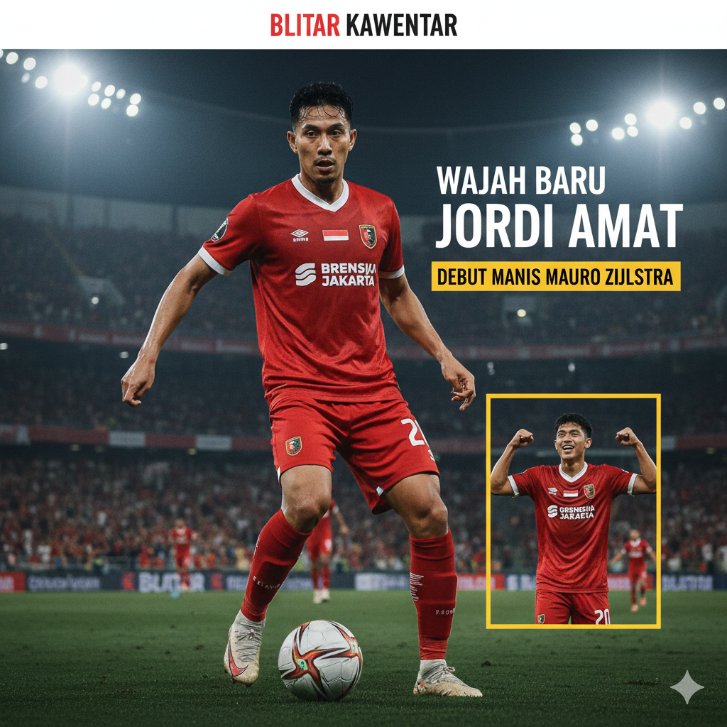 Jordi Amat sukses bertransformasi jadi gelandang bertahan Persija Jakarta. Simak ulasan performa Maxwell Souza dan debut Mauro Zijlstra.