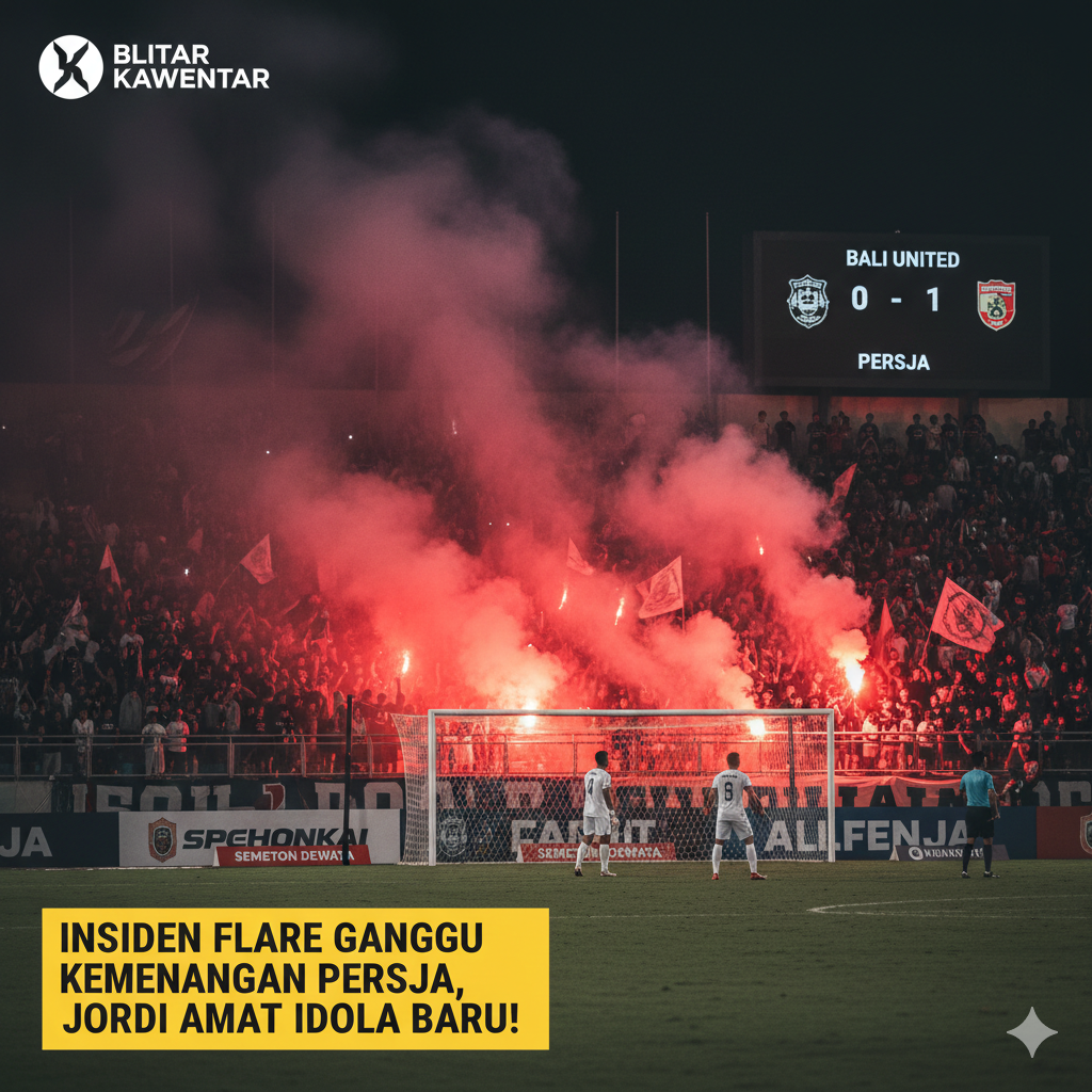 Laga Bali United vs Persija diwarnai insiden flare. Gubernur Pramono Anung curhat tak bisa tidur saat Persija kalah dari Arema