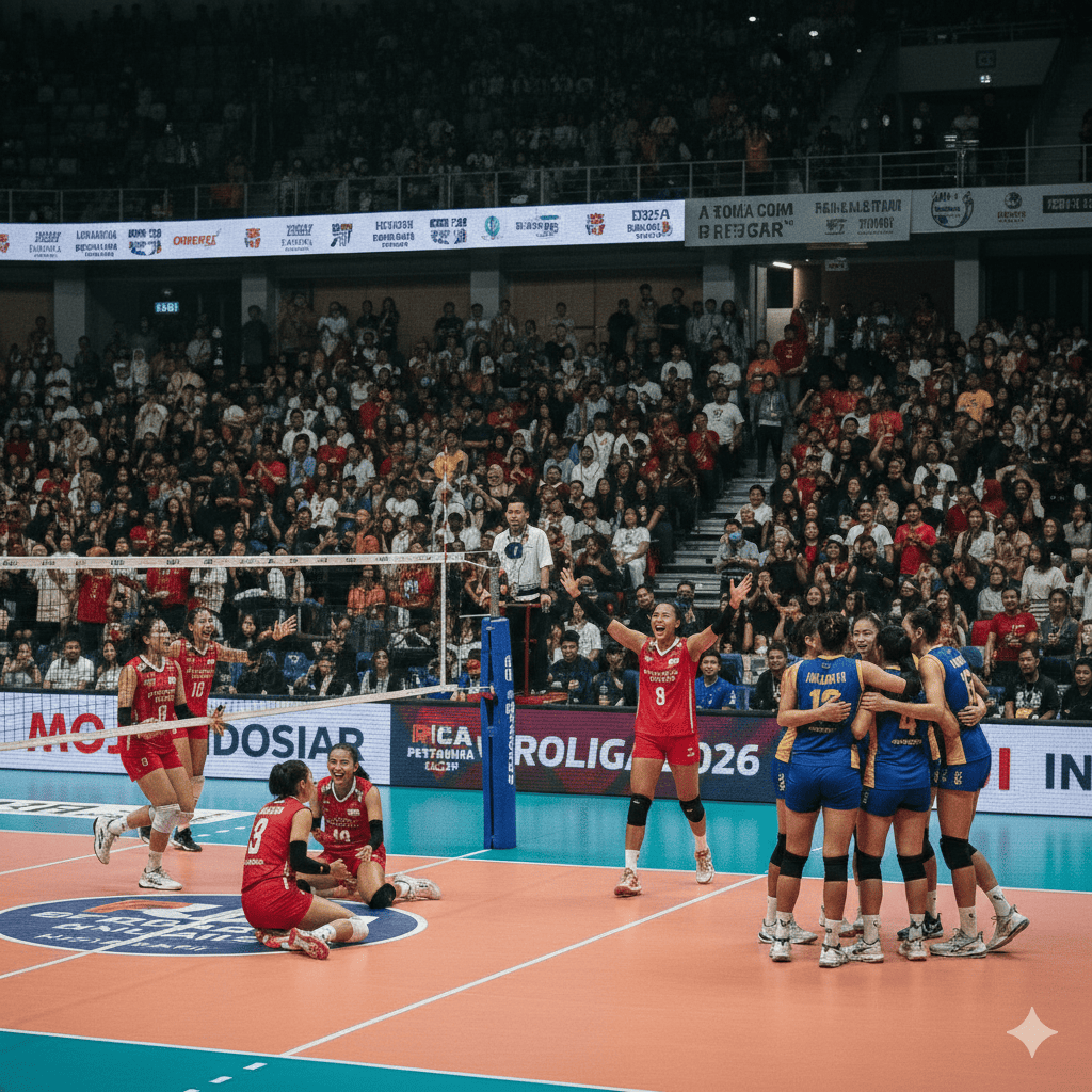 Update klasemen Proliga 2026 hari ini: Lavani &amp; Pertamina Enduro amankan tiket Final Four. Simak jadwal lengkap &amp; daftar top skor terbaru di sini!