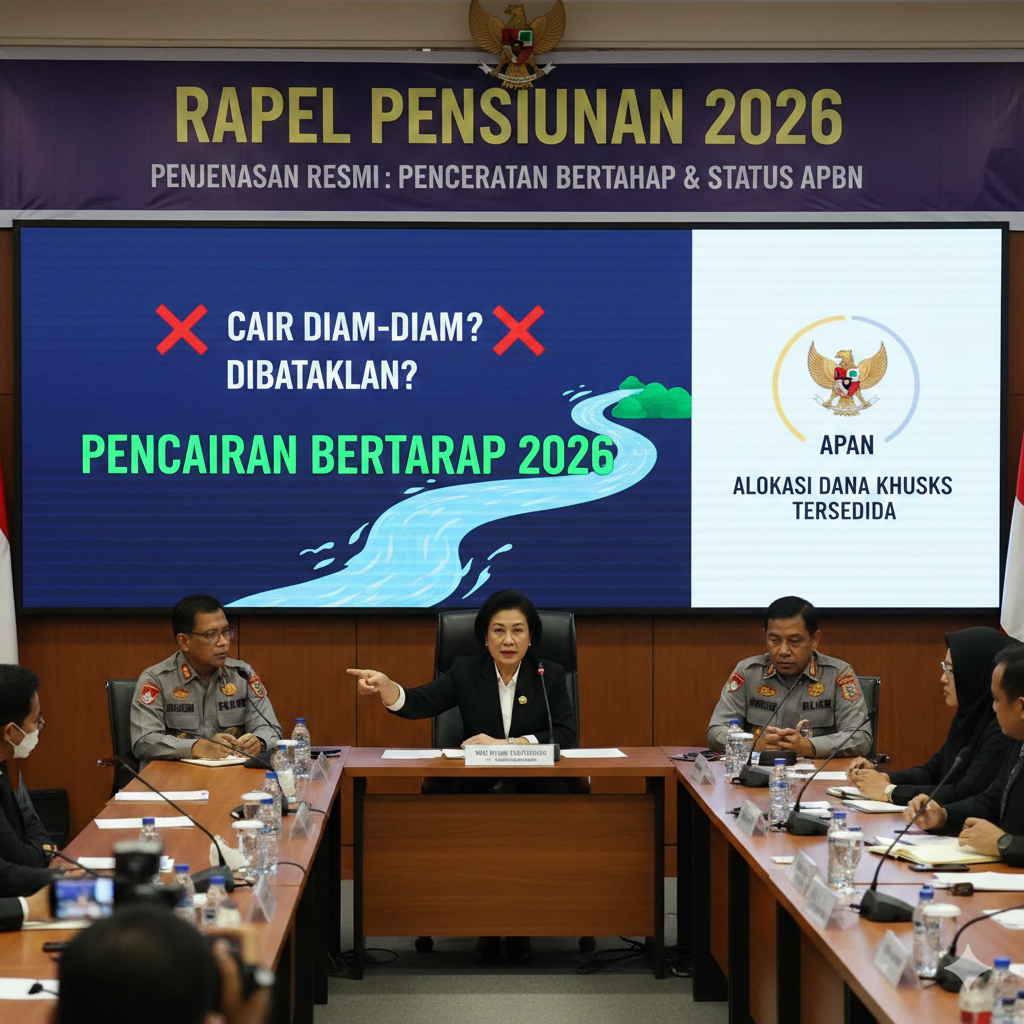 Rapel pensiunan 2026 ramai disebut cair diam-diam atau dibatalkan. Ini penjelasan resmi soal status di APBN dan skema pencairan.
