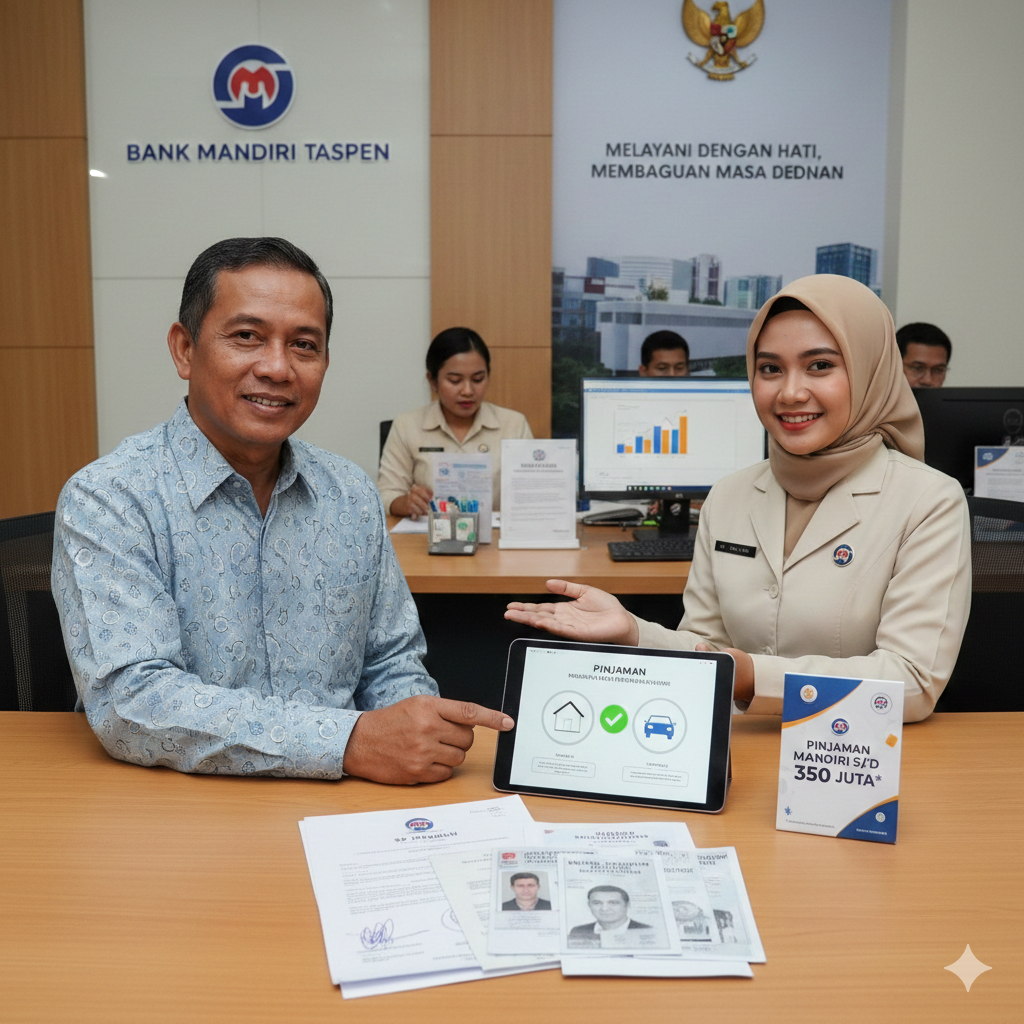 Informasi soal pinjaman Mandiri Taspen sampai Rp350 juta ramai dibahas.