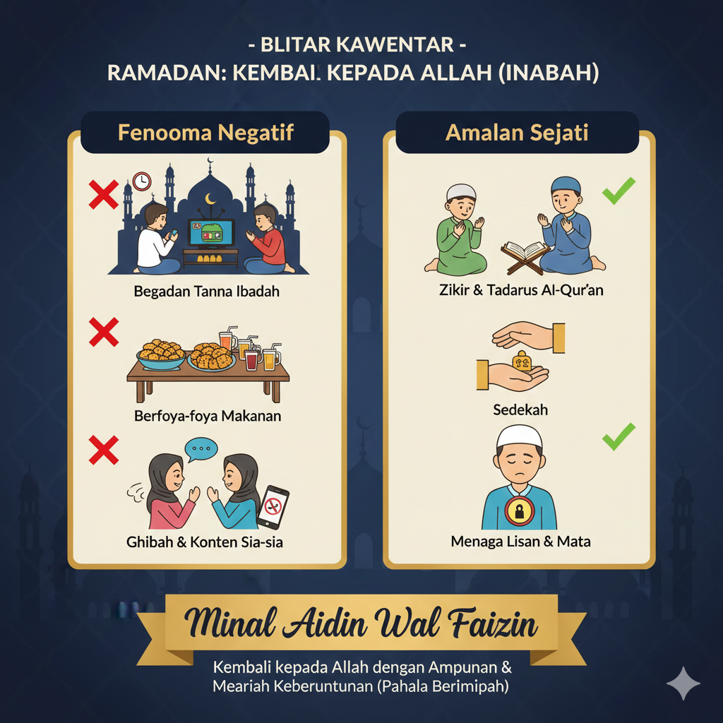 Jangan sampai puasa sia-sia! Pahami esensi Ramadan sebagai bulan tobat dan ibadah, bukan sekadar tradisi begadang, foya-foya makanan, atau menonton sinetron.