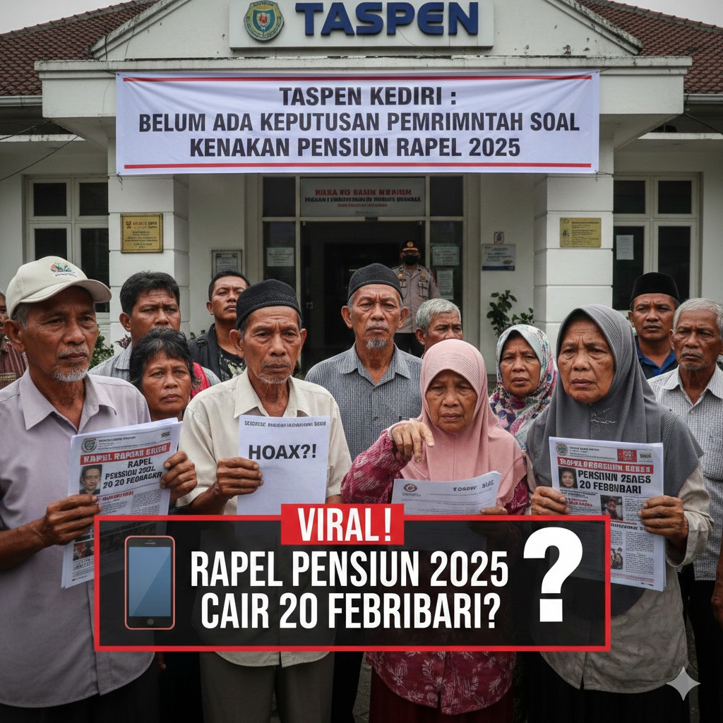 Viral Rapel Pensiun 2025 Cair 20 Februari? TASPEN Kediri Tegaskan Belum Ada Keputusan Pemerintah soal Kenaikan Pensiun