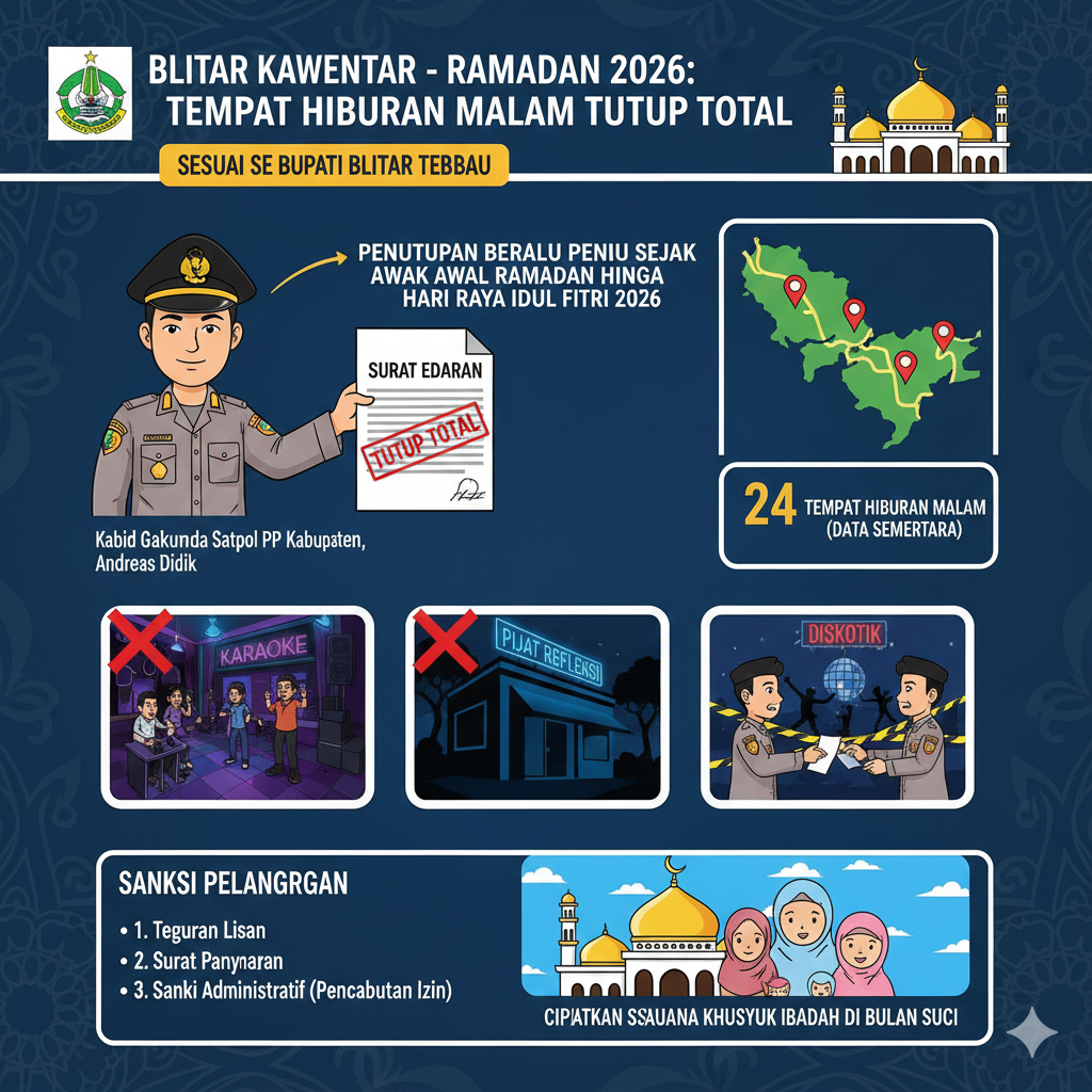 Tempat Hiburan Wajib Tutup Total Sesuai SE Bupati Blitar