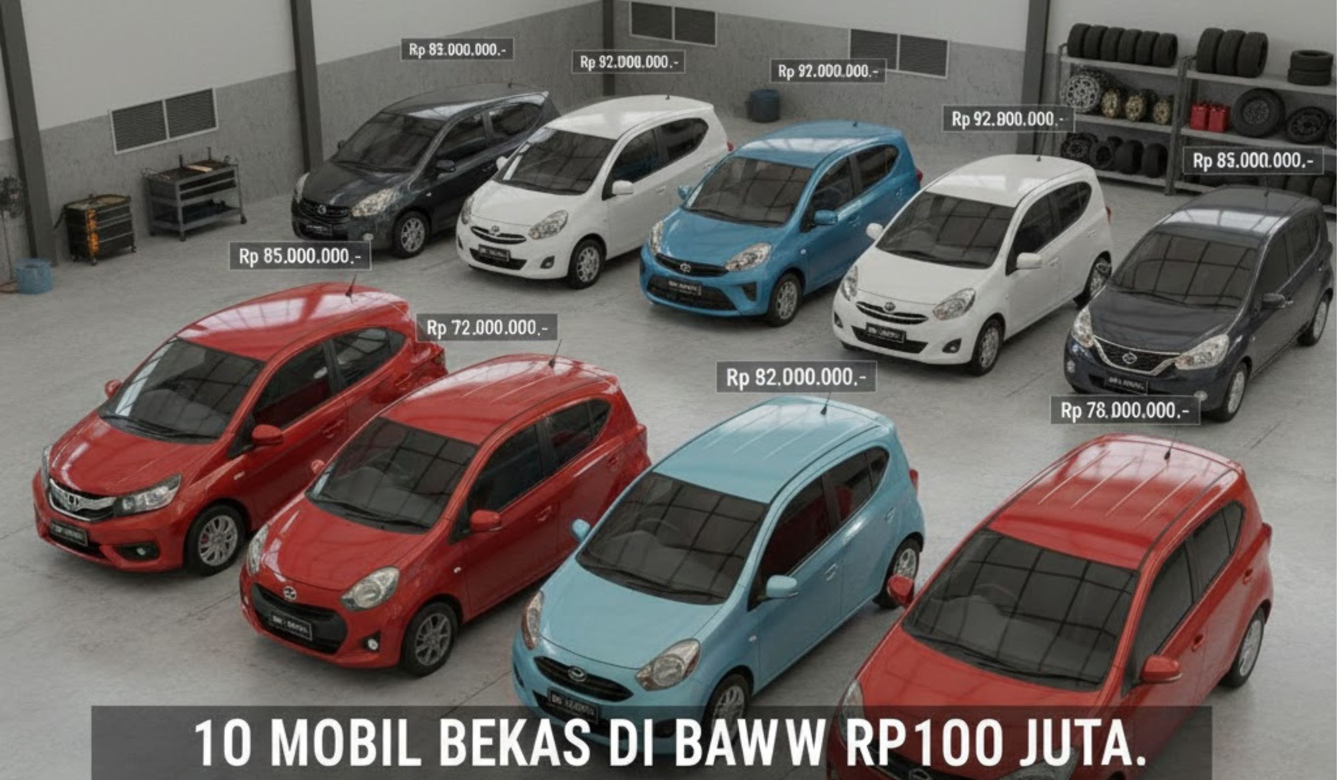 10 mobil bekas di bawah Rp100 juta, minim penyakit, irit, dan mudah dirawat. Cocok untuk mobil pertama dan hemat biaya perawatan.