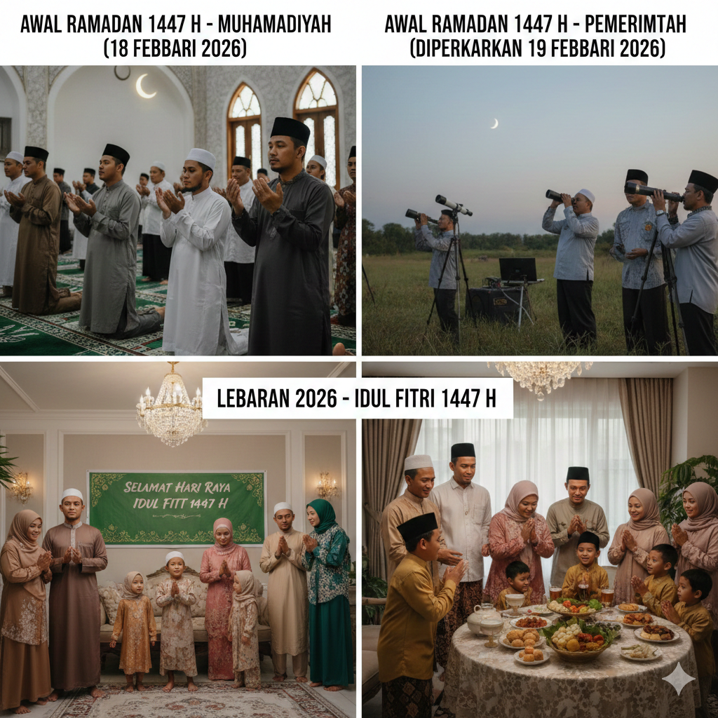 Perbedaan Awal Ramadan 1447 H