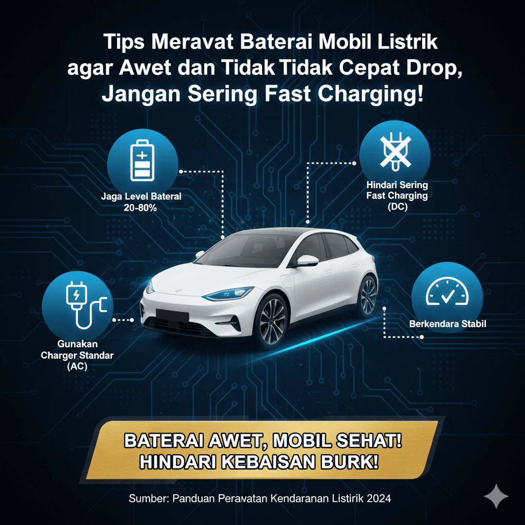 Tips Merawat Baterai Mobil Listrik agar Awet dan Tidak Cepat Drop, Jangan Sering Fast Charging!