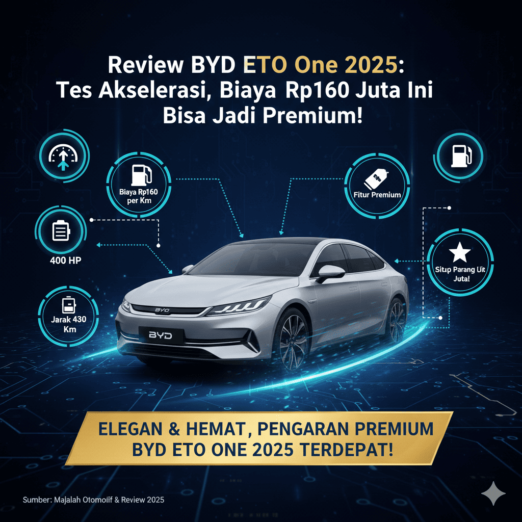 Review BYD ETO One 2025: Tes Akselerasi, Biaya Rp160 per Km, Mobil Listrik Rp195 Juta Ini Bisa Jadi Premium!