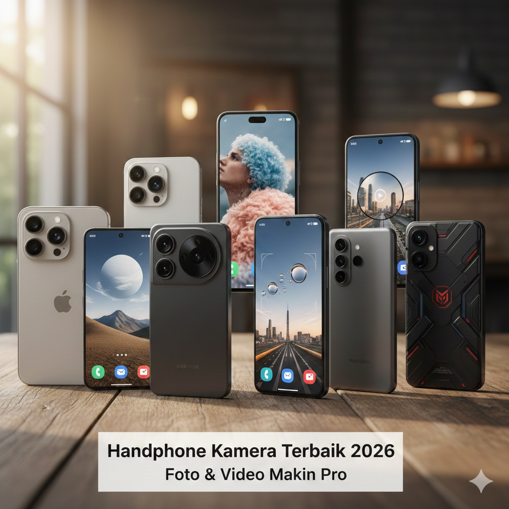 Cek daftar handphone kamera terbaik 2026! Dari iPhone 17 Pro Max hingga Samsung S25 Ultra, ini pilihan tepat buat foto dan video makin pro.