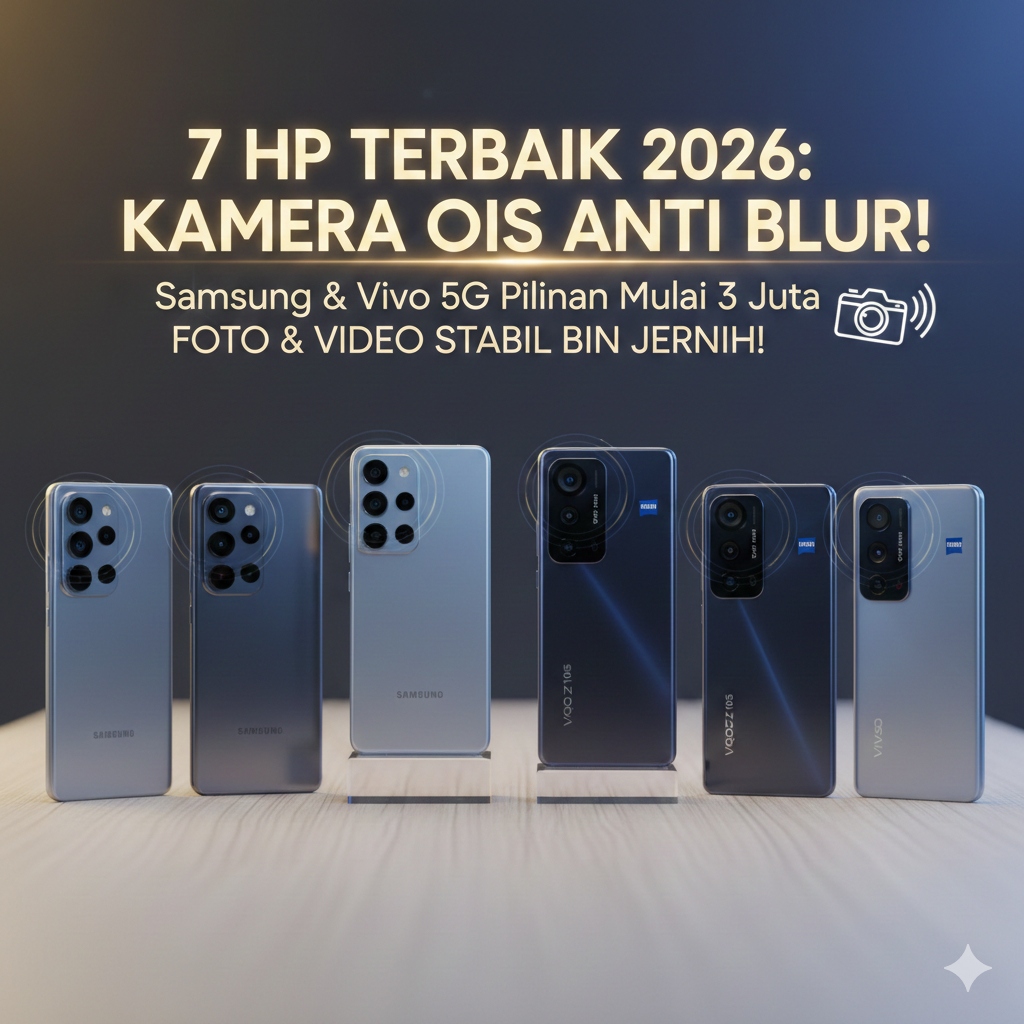 Cari HP Samsung dan Vivo 5G dengan kamera OIS terbaik 2026? Ini daftar 7 HP anti blur mulai 3 jutaan untuk foto dan video stabil bin jernih!