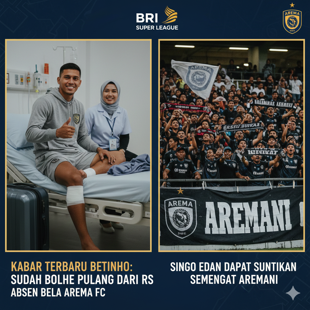 Kabar Terbaru Betinho: Sudah Boleh Pulang dari RS, Tapi Harus Absen Bela Arema FC, Singo Edan Dapat Suntikan Semangat Aremania