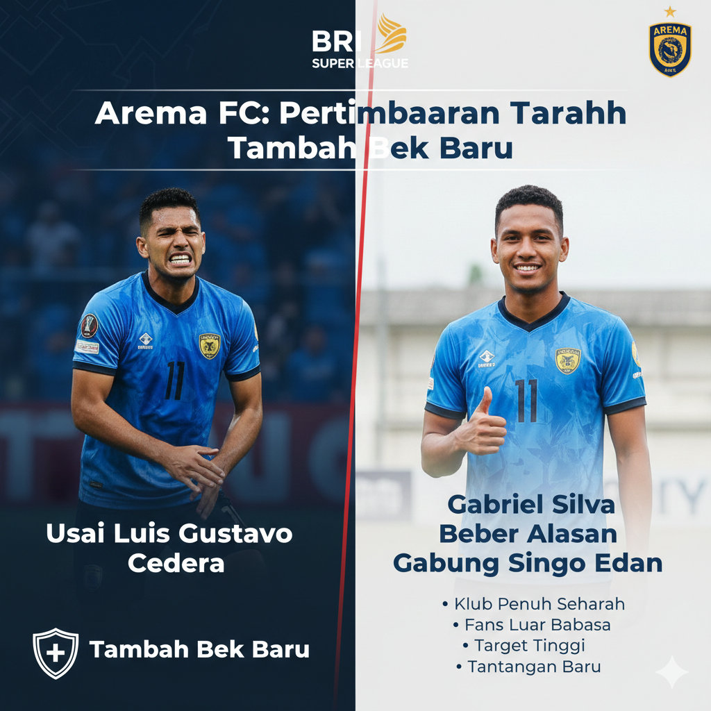 Arema FC Pertimbangkan Tambah Bek Baru Usai Luis Gustavo Cedera, Gabriel Silva Beber Alasan Gabung Singo Edan