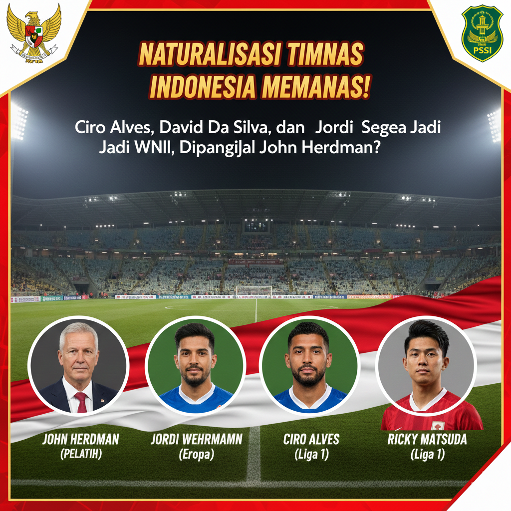 Naturalisasi Timnas Indonesia Memanas! Ciro Alves, David Da Silva, dan Jordi Wehrmann Segera Jadi WNI, Dipanggil John Herdman?