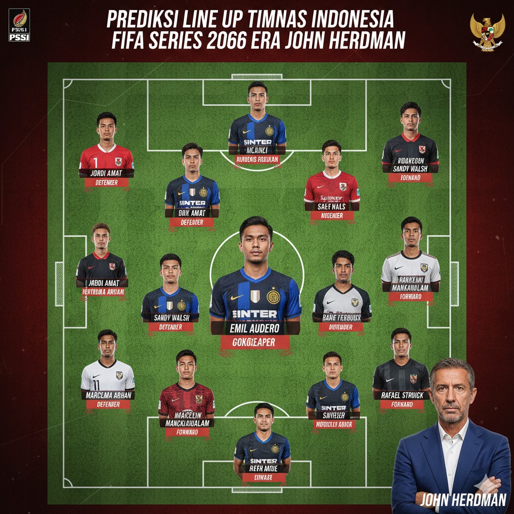 Prediksi Line Up Timnas Indonesia di FIFA Series 2026 Era John Herdman, Emil Audero Jadi Andalan
