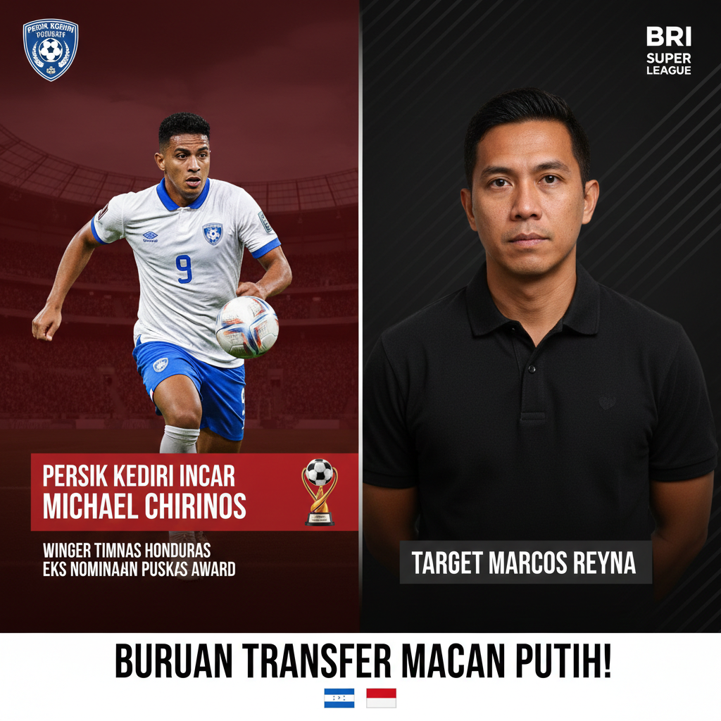 Persik Kediri Incar Michael Chirinos, Winger Timnas Honduras Eks Nominasi Puskas Award Jadi Target Marcos Reyna