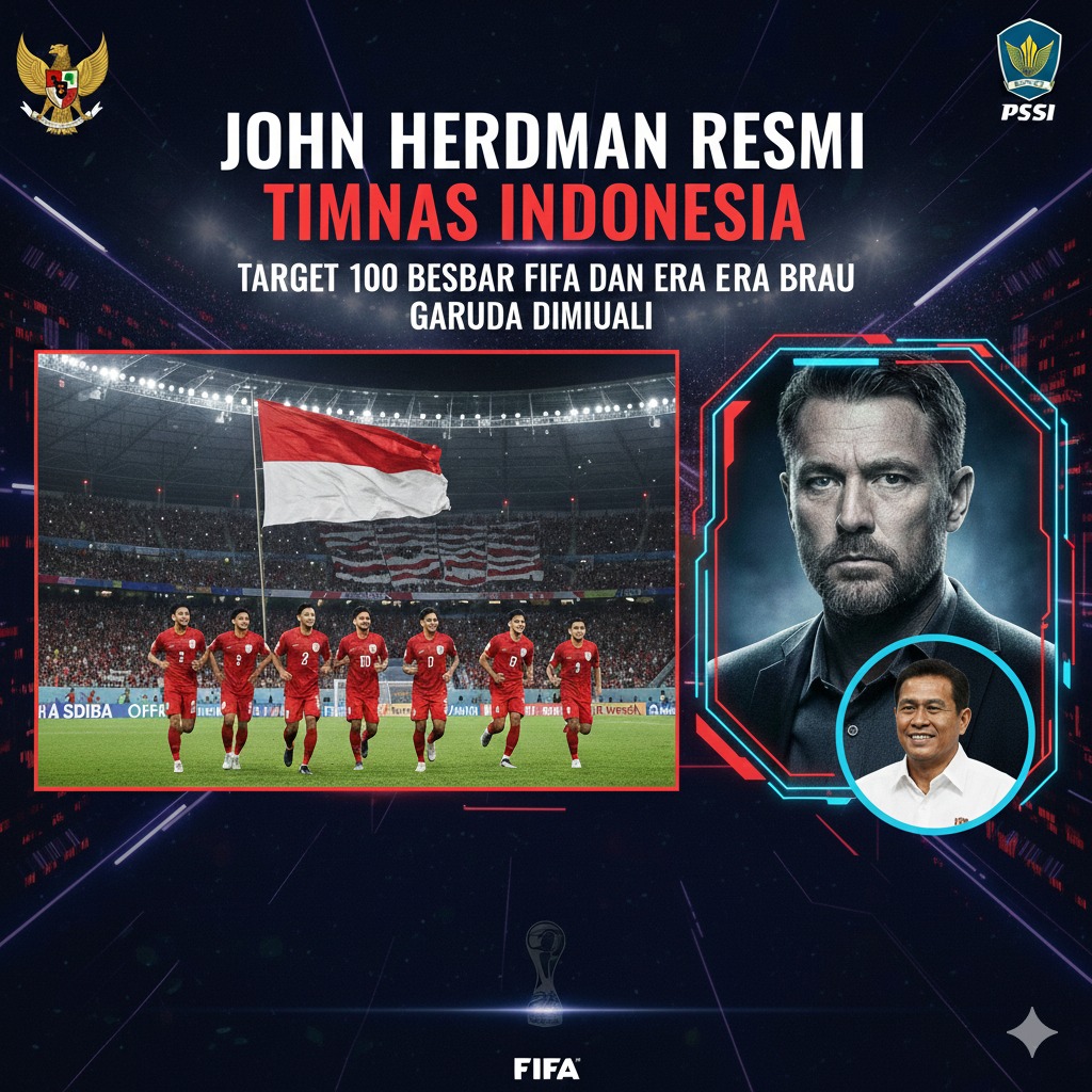 John Herdman Resmi Latih Timnas Indonesia, Target 100 Besar FIFA dan Era Baru Garuda Dimulai