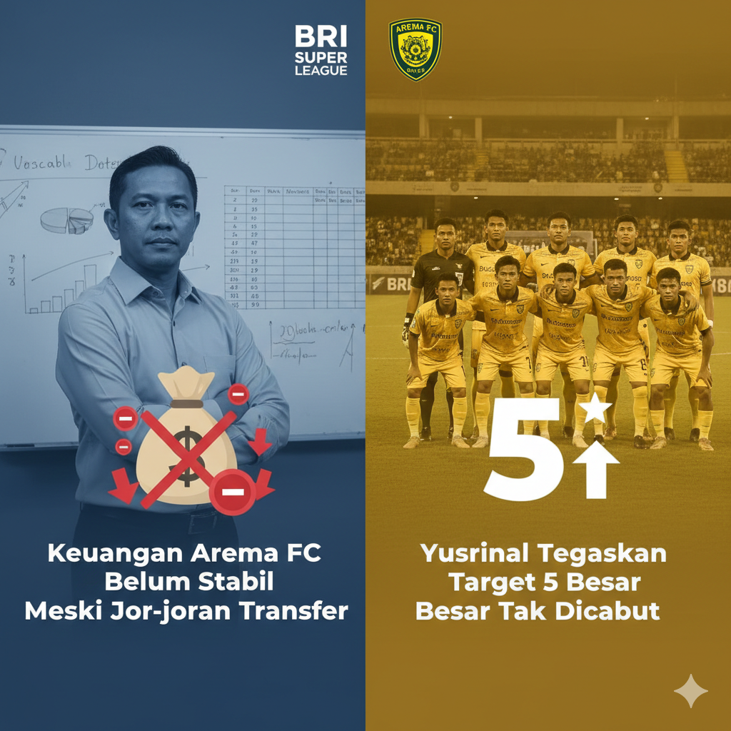 Keuangan Arema FC Belum Stabil Meski Jor-joran Transfer, Yusrinal Tegaskan Target 5 Besar Tak Dicabut
