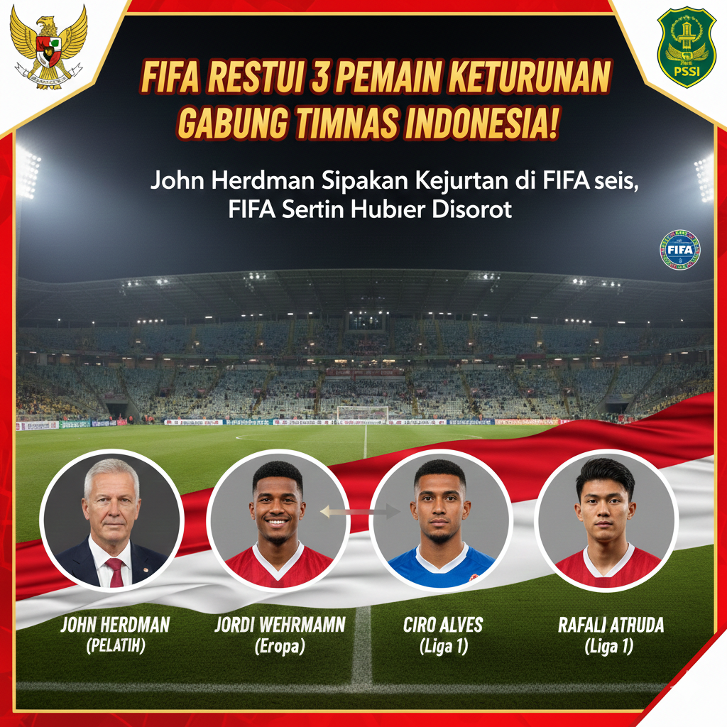 FIFA Restui 3 Pemain Keturunan Gabung Timnas Indonesia! John Herdman Siapkan Kejutan di FIFA Series, Justin Hubner Disorot