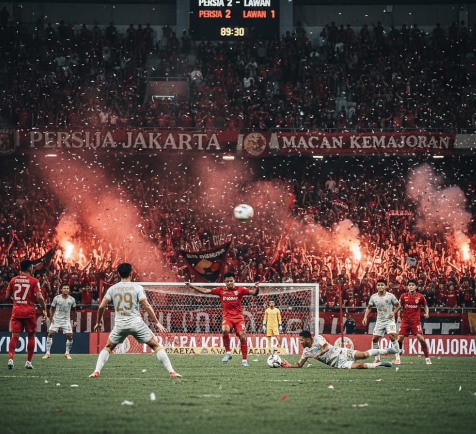 Persija Jakarta Taklukkan PSM 2-1 di Jakarta International Stadium, Gol Ramadan Aladdin dan Maxwell Jadi Penentu