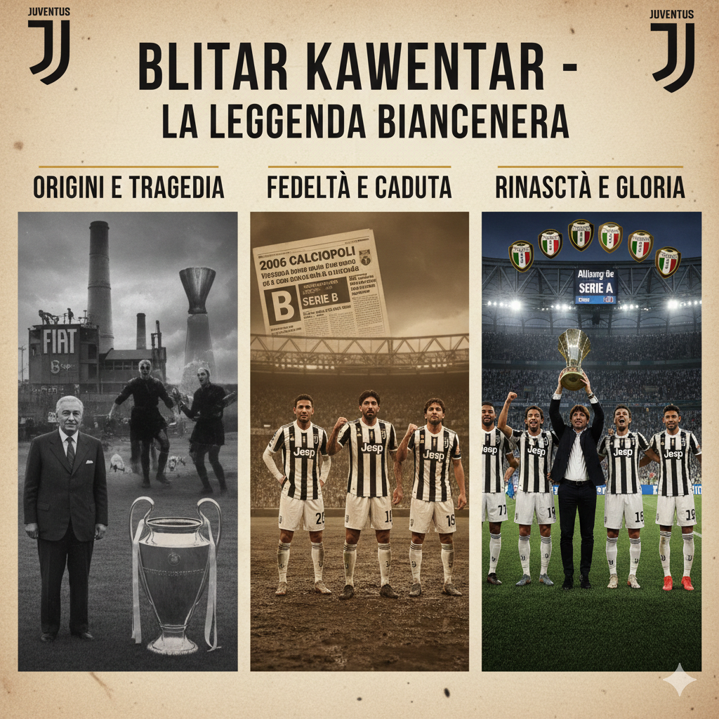 Sejarah Juventus dan peran Keluarga Agnelli dalam membangun dominasi sepak bola Italia. Simak kisah kejayaan Michel Platini hingga kesetiaan Del Piero saat Calciopoli.
