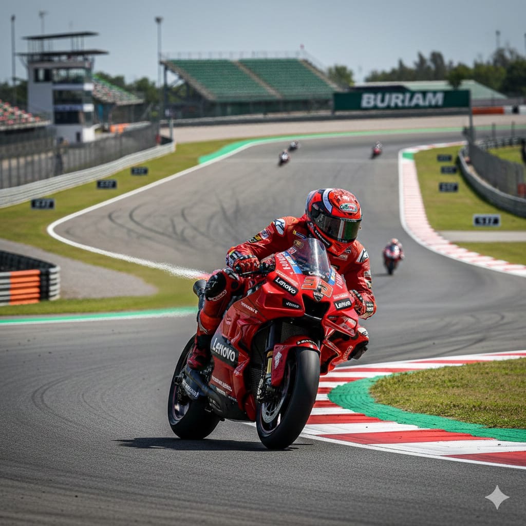 Marc Marquez tampil buas di Buriram, GP26 Ducati lebih matang, siap dominasi dan ancam rival di MotoGP 2026.