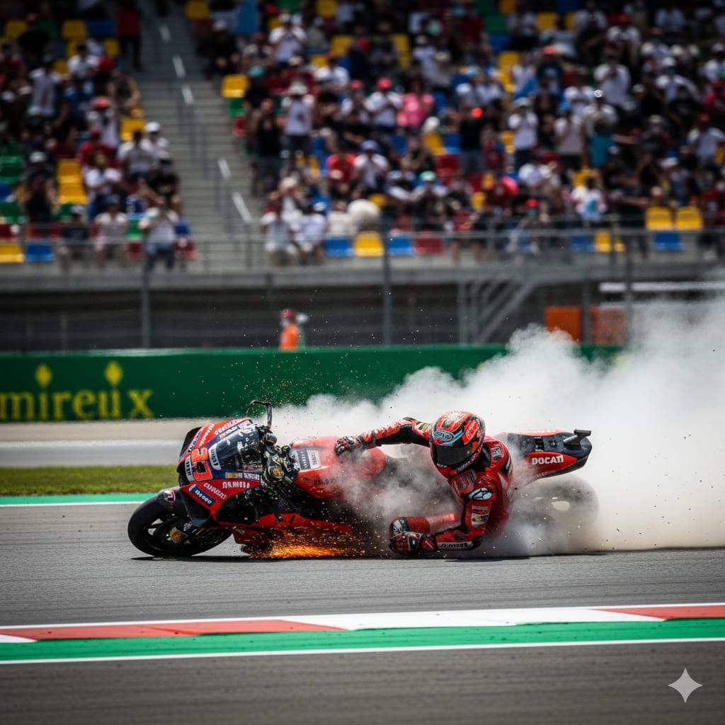 Marquez crash di Buriram tapi bangkit, Peko Banaya tercepat, tes pramusim MotoGP 2026 panas dan persaingan semakin sengit.